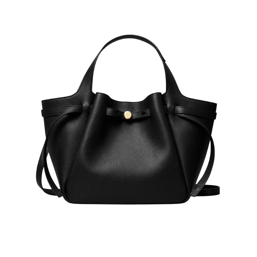 Tory Burch - Romy Pebbled Satchel Black Handbag (SM) – Joe Brand Store