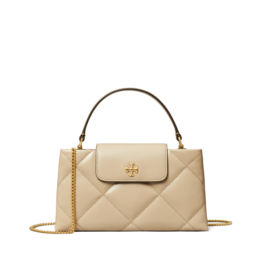 Tory Burch - Kira Diamond Quilt Top-Handle Bag in Light Stone