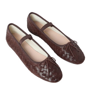 Loeffler Randall - Leonie Espresso Woven Ballet Flat