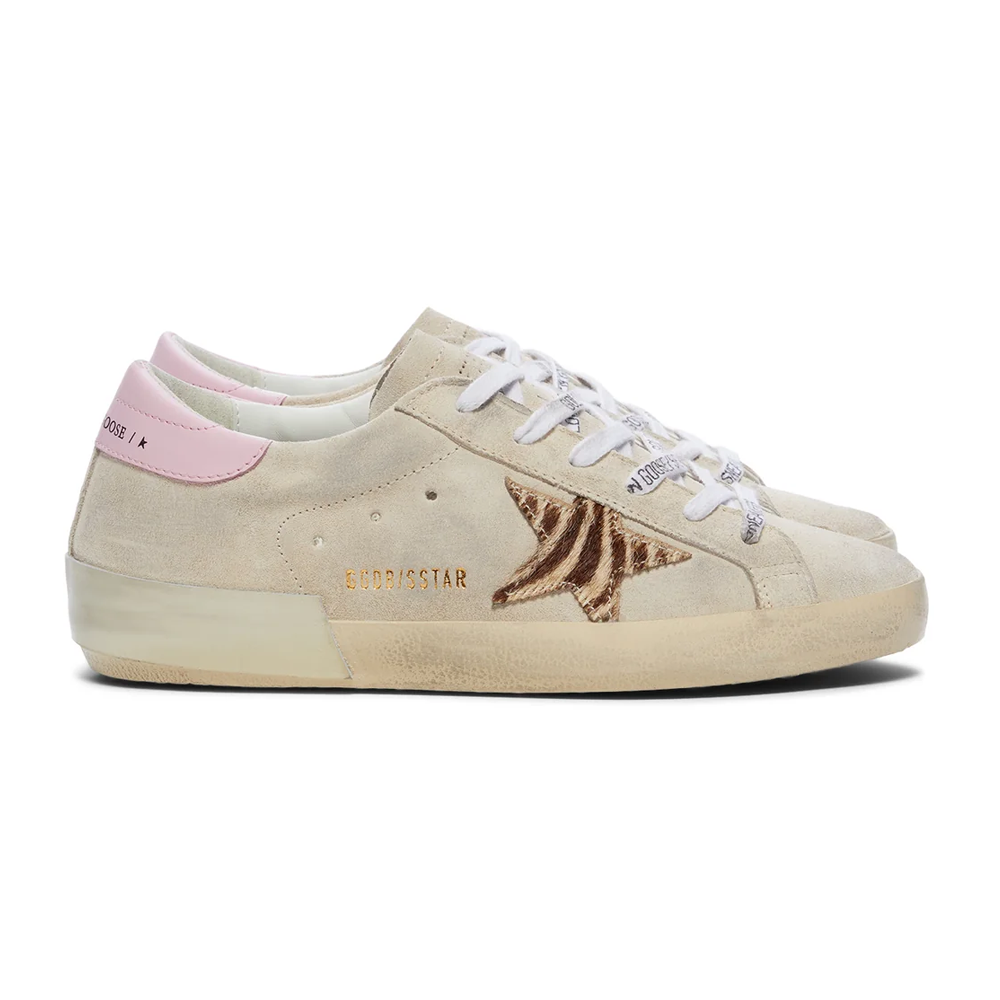 Golden Goose - SUPER STAR SUEDE STAR LEATHER - SEEDPRL/BUTTERBRWN