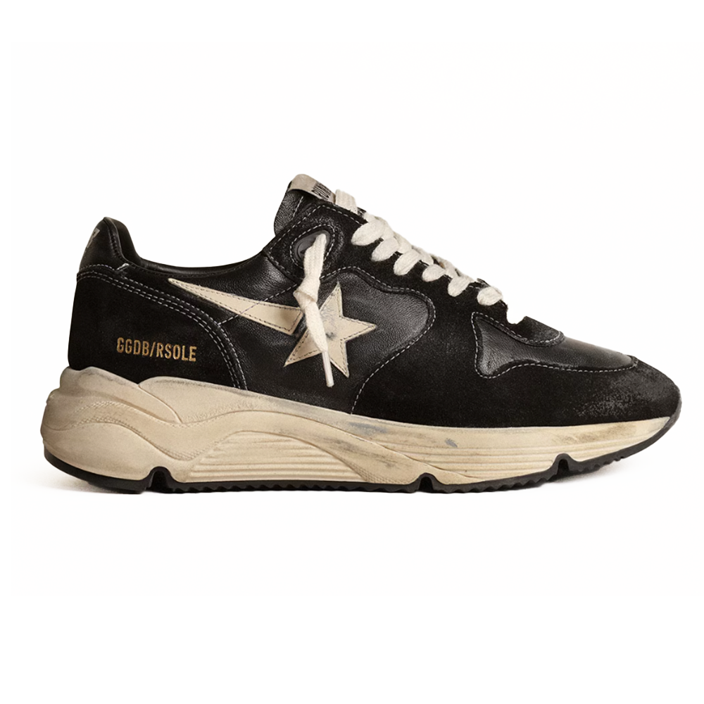 Golden Goose - Running Sole in Black Nappa and Suede – Joe