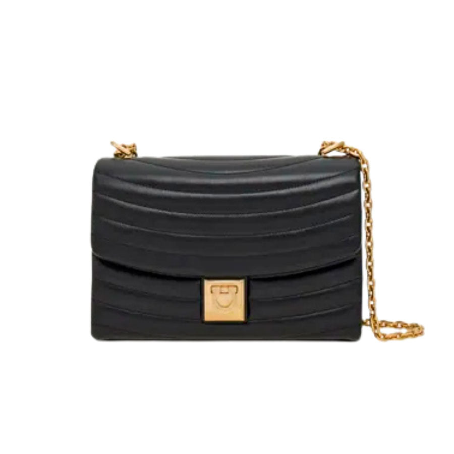 Salvatore Ferragamo Quilted Lambskin Chain Shoulder Bag s-l400.jpg main image 4