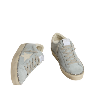 Golden Goose - Women's Hi Star Suede Upper Toe Star Sneaker Light Blue