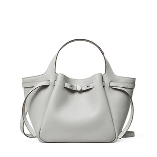 Tory Burch - Romy Pebbled Satchel Light Granite Handbag