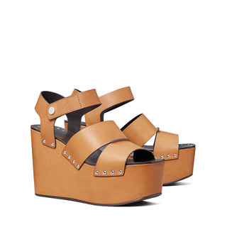 Tory Burch Studded Platform Wedge 110MM Camello