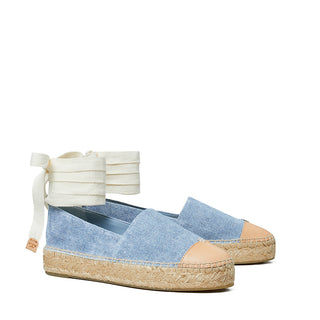 Tory Burch - Cap-toe Espadrille Blue Cloud/Naturale