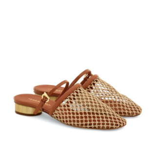 Salvatore Ferragamo - 20mm Kimby Mesh Mule in Ecru (Women's)