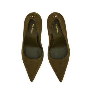 Salvatore Ferragamo - Elydea Pump Shoe in Olive Green