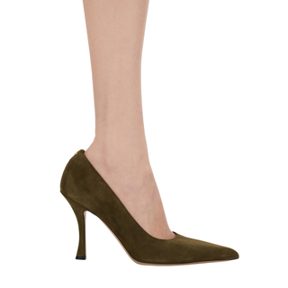 Salvatore Ferragamo - Elydea Pump Shoe in Olive Green