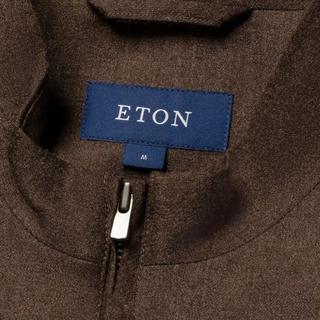 ETON - Wool Flannel Vest Brown