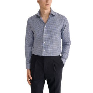 Eton - Checked King Twill Shirt in Blue