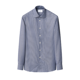 Eton - Checked King Twill Shirt in Blue