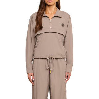 L'Agence - Vex Cropped Windbreaker in Light Cardamom