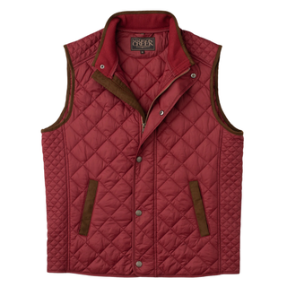 Madison Creek Outfitters - Greenville Quilted Vest in Garnet (Burgundy)
