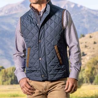 Madison Creek Outfitters - Greenville Quilted Vest in Navy