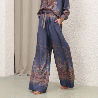 Zimmermann - Valiant Track Pant Navy Paisley