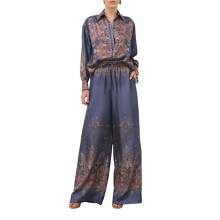 Zimmermann - Valiant Track Pant Navy Paisley