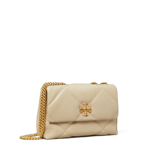 Tory Burch - Small Kira Diamond Quilted Shoulder Bag in Light Stone