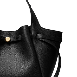 Tory Burch - Romy Pebbled Satchel Black Handbag