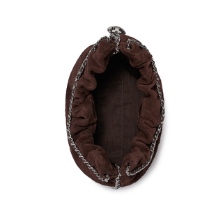 Tory Burch - Mini Fleming Soft Suede Hobo Bag Licorice