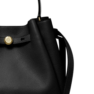 Tory Burch - Romy Pebbled Bucket Bag Black