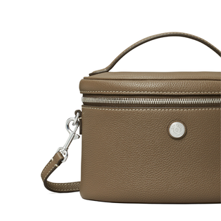 Tory Burch - Soft Pebbled Vanity Case in Wild Mushroom