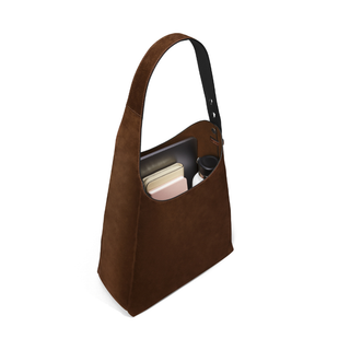 Tory Burch - Romy Suede Hobo Bag Dark/Cocoa