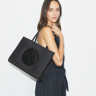 Tory Burch - Ella Patent Small Tote Black