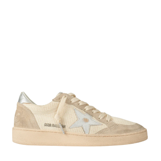 Golden Goose - Ball Star Leather Sneaker in Beige/Silver (Women's)