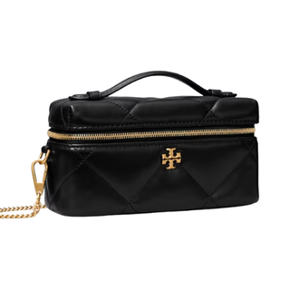 Tory Burch - Kira Diamond Quilt Charm East-West Vanity Case in Black