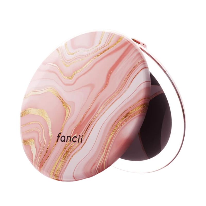 Taylor LED Compact Mirror in Marble Rosé