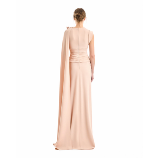 Feathered Shoulder Dress