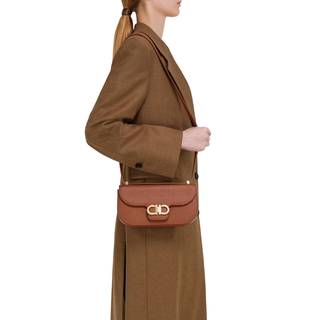 Ferragamo - Double Gancio Flap Newcognac