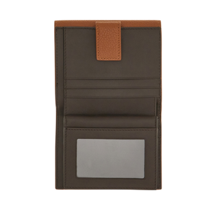 Ferragamo - Double Gancio Grainy French Wallet Newcognac/Brown