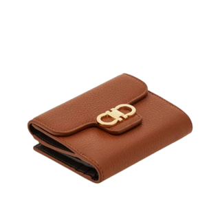 Ferragamo - Gancini Compact Wallet in Cognac