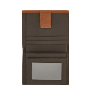 Ferragamo - Gancini Compact Wallet in Cognac