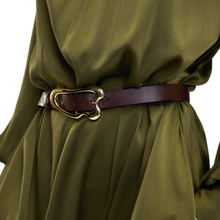 Cynthia Rowley - Signature Thin Gold Buckle Belt