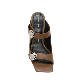 Dorothee Schumacher - EDGY LUXURY oversized stud sandal in Porcini