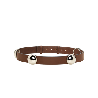 Dorothee Schumacher - TRUE CUOIO 4cm stud belt in Cinnamon