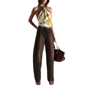 Dorothee Schumacher - COSMIC FUNGHI scarf in Brown Ribbon