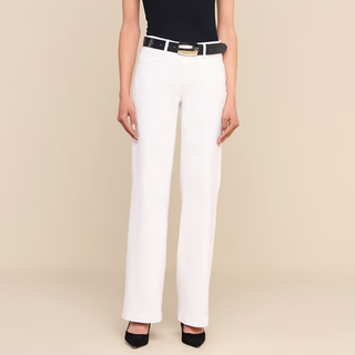 L'Agence - Joanne Low-Rise Wide-Leg Jean Blanc