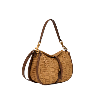 Etro - Medium Pony bag in CROCHETED RAFFIA