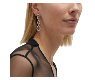 Fantasia by DeSerio - THREE TIERED DROP EARRING
