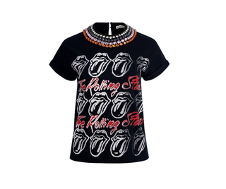 Alice + Olivia - MAXIE EMBELLISHED BAND TEE