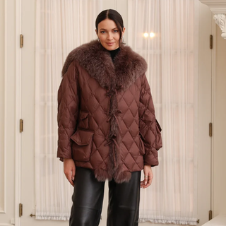 Women's Short Tick Tock Jacket in Chocolate