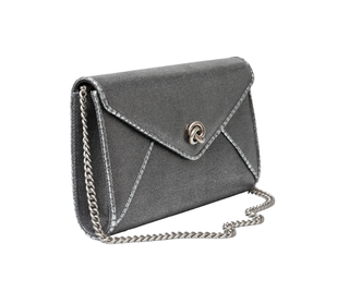 Michelle Wilhite - The Frieda Bag in Metallic Denim with Python Trim