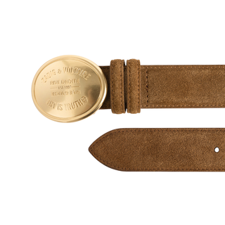 Colter Suede Belt in Cognac