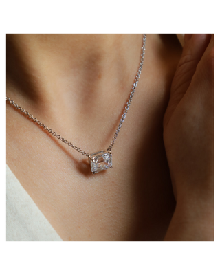 Fantasia by DeSerio - East West Emerald Cut Pendant