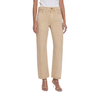 Pistola - Lexi Mid Rise Bowed Straight Jean Sand Dollar
