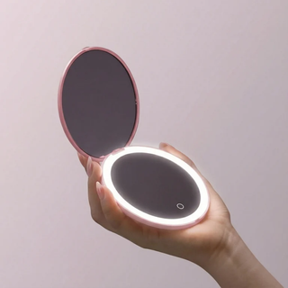 Taylor LED Compact Mirror in Mocha Lace